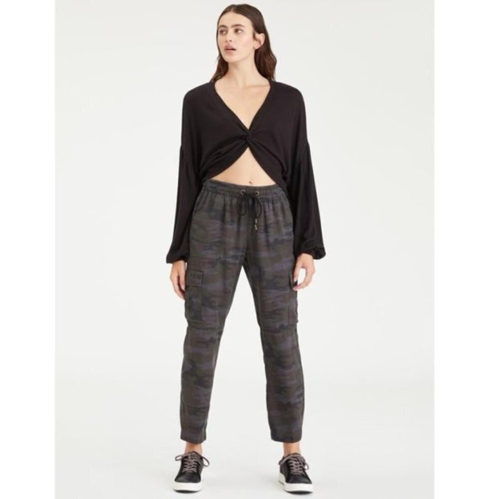 𝅺SANCTUARY Terrain Pull On Earth Camo Army Drawstring Pant in Brown Relaxed Fit